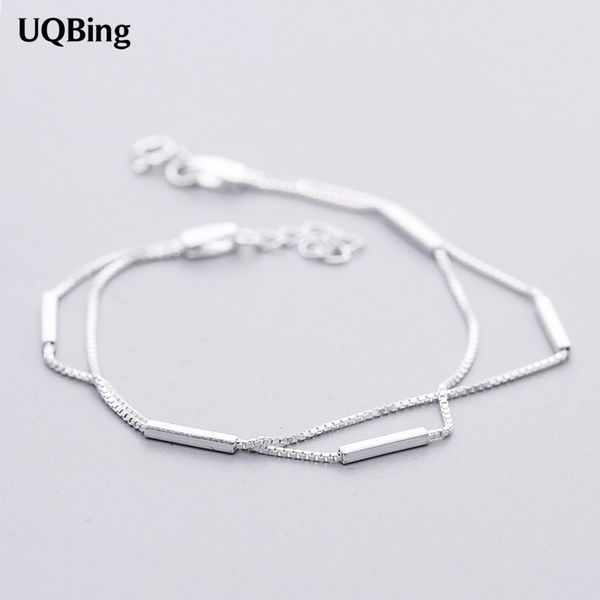new fashion 925 sterling silver bracelets double chain bracelets pulsera drop shipping, Black
new fashion 925 sterling silver bracelets double chain bracelets pulsera drop shipping, Black