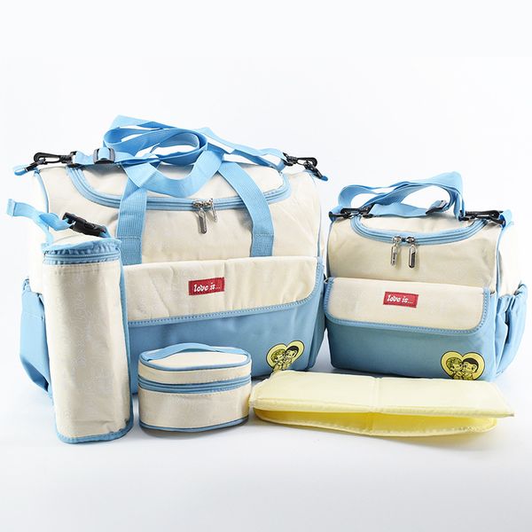 5 pies suit mummy bag bottle storage multifunctional waterproof separate bag nappy maternity handbag baby tote diaper organizer
5 pies suit mummy bag bottle storage multifunctional waterproof separate bag nappy maternity handbag baby tote diaper organizer