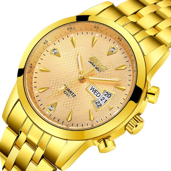 golden watch mens watches male wristwatch waterproof clock quartz-watch week date relogio masculino drop-ship, Slivery;brown
golden watch mens watches male wristwatch waterproof clock quartz-watch week date relogio masculino drop-ship, Slivery;brown