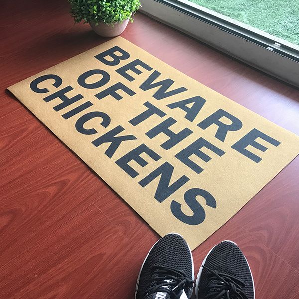 custom-made doormat entrance floor mat funny doormat beware of the chickens cat dog husband kid pet outdoor rubber door mat
custom-made doormat entrance floor mat funny doormat beware of the chickens cat dog husband kid pet outdoor rubber door mat