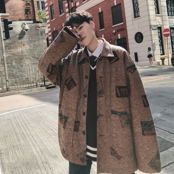 autumn and winter new boutique men's cotton polyester loose temperament casual jacket fashion solid color youth long sleeve, Black;brown
autumn and winter new boutique men's cotton polyester loose temperament casual jacket fashion solid color youth long sleeve, Black;brown