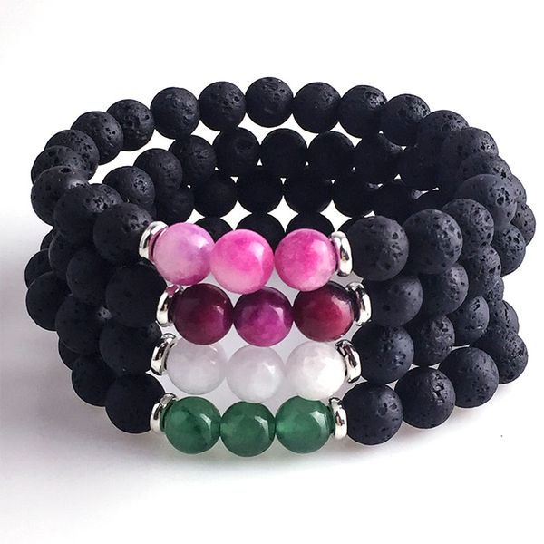 8mm natural black lava stone beads bracelet diy essential oil diffuser bracelet for women
8mm natural black lava stone beads bracelet diy essential oil diffuser bracelet for women