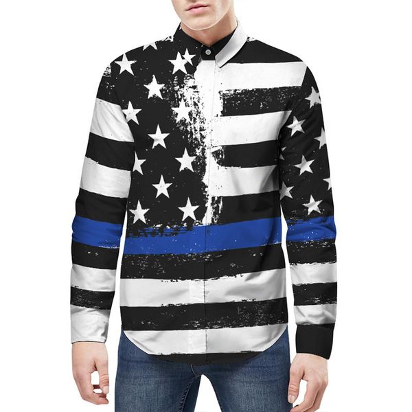 h.a.sueno 2018 autumn new black and white the stars and stripes hit color printing mens shirt high street men long shirts /7, White;black
h.a.sueno 2018 autumn new black and white the stars and stripes hit color printing mens shirt high street men long shirts /7, White;black