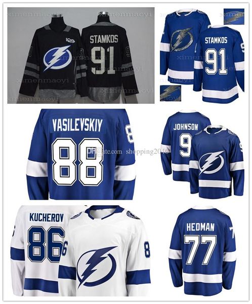 Men's Tampa Bay Lightning 91 Steve Stamkos 88 Andrei Vasilevskiy 77 Victor Hedman 9 Tyler Johnson 86 Nikita Kucherov hockey Jerseys Sti
Men's Tampa Bay Lightning 91 Steve Stamkos 88 Andrei Vasilevskiy 77 Victor Hedman 9 Tyler Johnson 86 Nikita Kucherov hockey Jerseys Sti