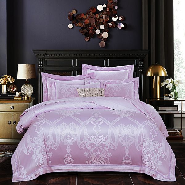 2018 light pink european duvet cover set silk cotton blend bedding set jacquard 4pc king bedlinens sheet pillowcases
2018 light pink european duvet cover set silk cotton blend bedding set jacquard 4pc king bedlinens sheet pillowcases