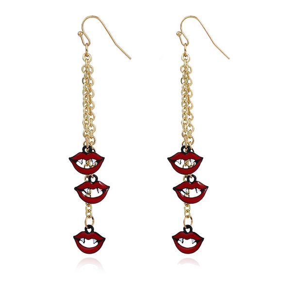 new personality halloween flame red lips earrings golden pumpkin long dangler pendant small jewelry wholesale, Silver
new personality halloween flame red lips earrings golden pumpkin long dangler pendant small jewelry wholesale, Silver