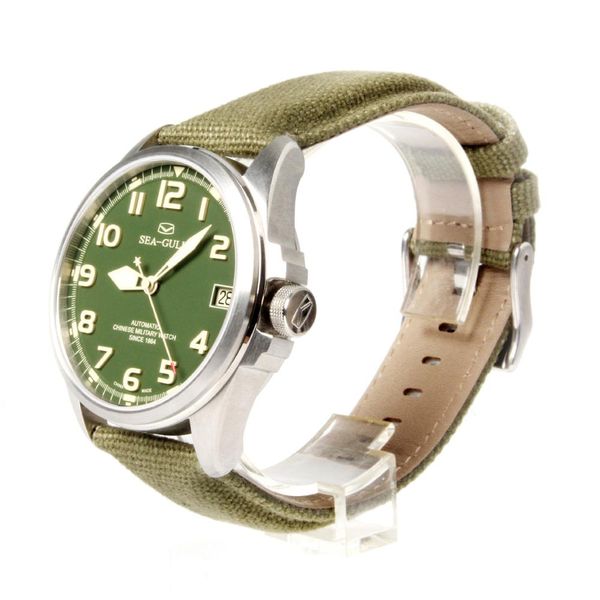 sea-gull limited edition chinese luminous green numeral men's watch d813.581, Slivery;brown
sea-gull limited edition chinese luminous green numeral men's watch d813.581, Slivery;brown
