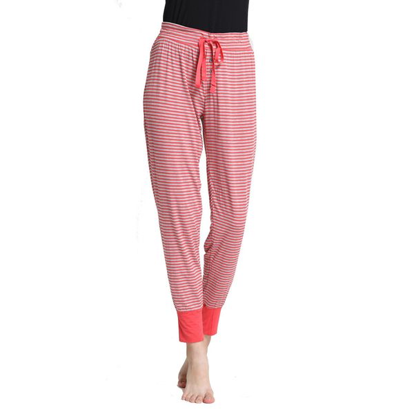 autumn women's pajamas pants modal stripes long home pants female, Black;red
autumn women's pajamas pants modal stripes long home pants female, Black;red