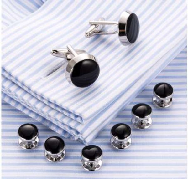 vagula new cufflinks collar studs luxury cuff links tuxedo 8pcs set lawyer cuffs french black scumble gemelos 500, Silver
vagula new cufflinks collar studs luxury cuff links tuxedo 8pcs set lawyer cuffs french black scumble gemelos 500, Silver
