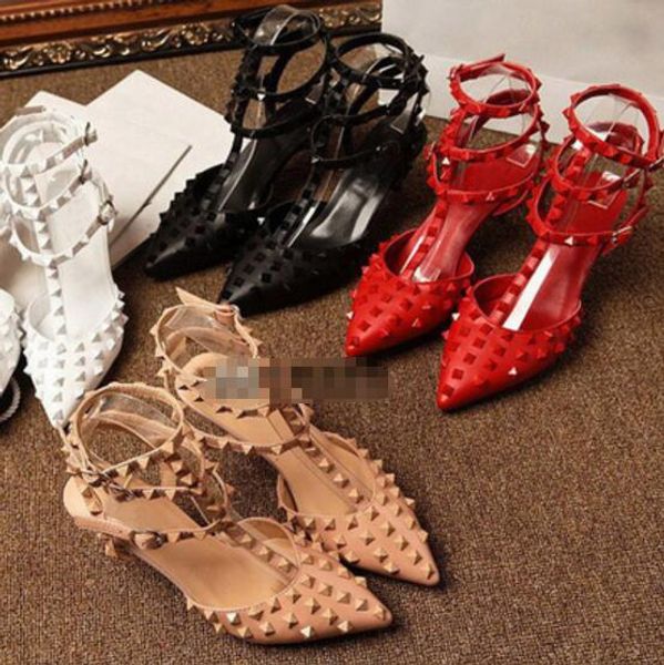 Factory Price V Rivets pumps high heels With 3 Strip Genuine leather Wedding Shoes Woman's 10CM High-heeled shoes 35-43
Factory Price V Rivets pumps high heels With 3 Strip Genuine leather Wedding Shoes Woman's 10CM High-heeled shoes 35-43