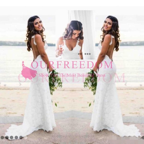 katie may mermaid beach lace wedding dresses 2019 modest fashion spaghetti backless country bohemian fishtail bridal holiday dress, White
katie may mermaid beach lace wedding dresses 2019 modest fashion spaghetti backless country bohemian fishtail bridal holiday dress, White