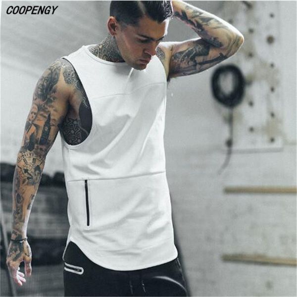 coopengy 2018 summer brand men' zipper sleeveless t-shirt cotton men' vest gyms clothing bodybuilding sweatshirt fitness vest, White;black
coopengy 2018 summer brand men' zipper sleeveless t-shirt cotton men' vest gyms clothing bodybuilding sweatshirt fitness vest, White;black