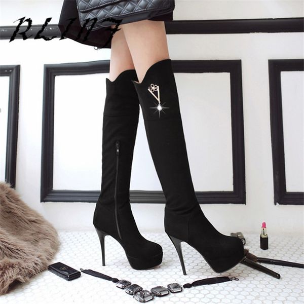rlinf new matte knight stretch over the knee long platform waterproof platform stiletto super high heel women boots, Black
rlinf new matte knight stretch over the knee long platform waterproof platform stiletto super high heel women boots, Black