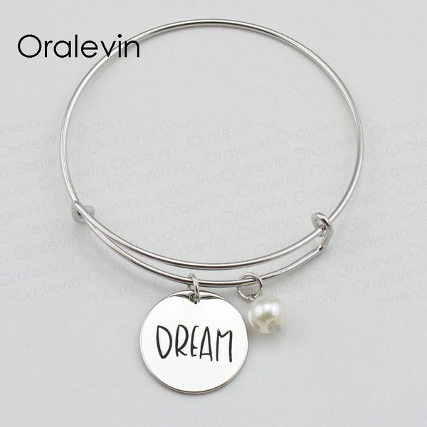 dream inspirational hand stamped engraved charm pendant expandable wire bracelet bangle handmade jewelry, #ln2135b, Black
dream inspirational hand stamped engraved charm pendant expandable wire bracelet bangle handmade jewelry, #ln2135b, Black
