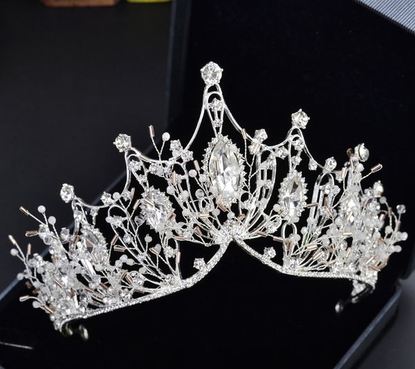 new luxury european and american bride crown headband headress palace crown wedding jewelry, Golden;white
new luxury european and american bride crown headband headress palace crown wedding jewelry, Golden;white