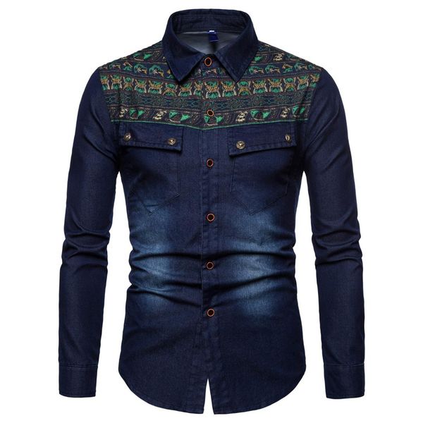 vogue of new fund of 2018 cotton men's shirt ethnic wind patterns washed denim long sleeve shirts camisa masculina shirt men, White;black
vogue of new fund of 2018 cotton men's shirt ethnic wind patterns washed denim long sleeve shirts camisa masculina shirt men, White;black