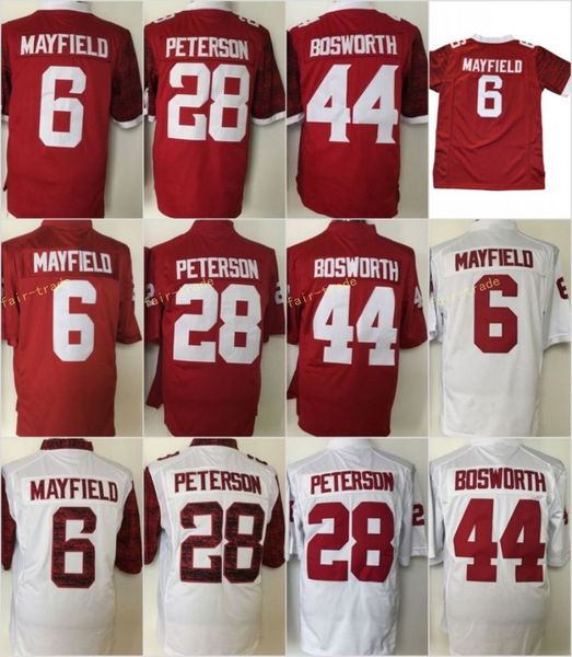 2018 Youth Oklahoma Sooners Kids 1 kyler murray 28 Adrian Peterson 44 Brian Bosworth #6 Baker Mayfield College Football Jerseys - red white
2018 Youth Oklahoma Sooners Kids 1 kyler murray 28 Adrian Peterson 44 Brian Bosworth #6 Baker Mayfield College Football Jerseys - red white