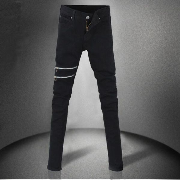 autumn new men`s black super skinny jeans little stretchy elastic slim fit pencil pants with zipper for male, Blue
autumn new men`s black super skinny jeans little stretchy elastic slim fit pencil pants with zipper for male, Blue