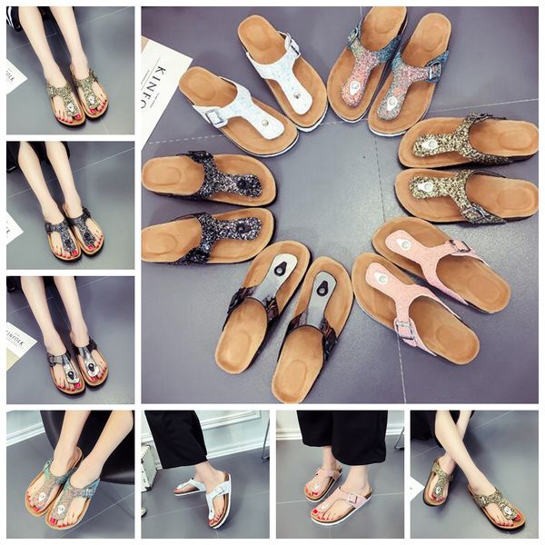 sequins beach cork slippers 14 styles casual sandals flip flops pu leather non-slip clip feet slippers ooa5492, Black
sequins beach cork slippers 14 styles casual sandals flip flops pu leather non-slip clip feet slippers ooa5492, Black