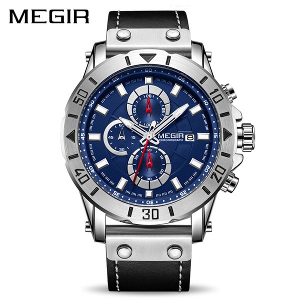 chronograph quartz watches for men megir blue men sport watch clock relogio masculino montre homme hour time, Slivery;brown
chronograph quartz watches for men megir blue men sport watch clock relogio masculino montre homme hour time, Slivery;brown