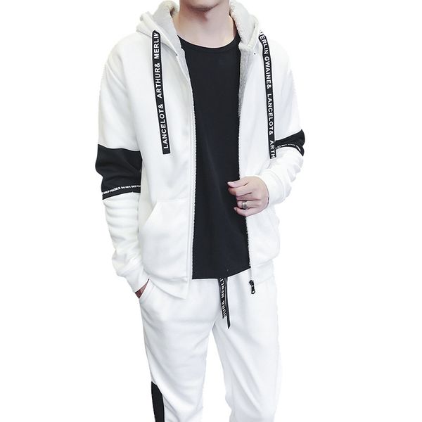 men sweat suit set 2018 autumn winter fashion hoodies jacket+pants thick sporting suit two piece set tracksuit for male clothing, Gray
men sweat suit set 2018 autumn winter fashion hoodies jacket+pants thick sporting suit two piece set tracksuit for male clothing, Gray