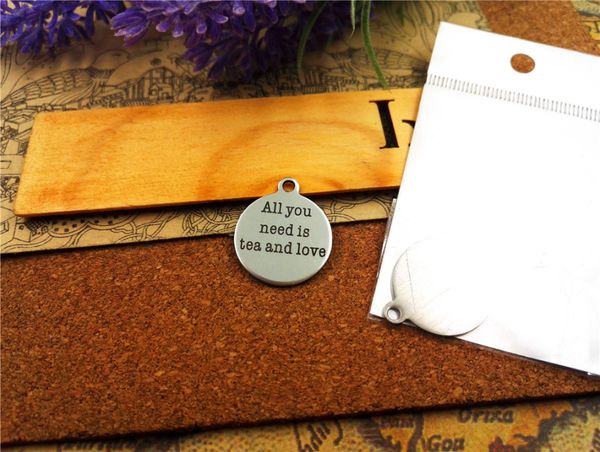 40pcs--"all you need is tea and love"stainless steel charms more style for choosing diy charms pendants for necklace, Bronze;silver
40pcs--"all you need is tea and love"stainless steel charms more style for choosing diy charms pendants for necklace, Bronze;silver