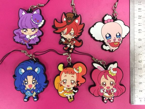 6pcs/lot pretty cure precure original japanese anime figure rubber silicone sweet smell mobile phone charms/key chain/strap g951, Silver
6pcs/lot pretty cure precure original japanese anime figure rubber silicone sweet smell mobile phone charms/key chain/strap g951, Silver