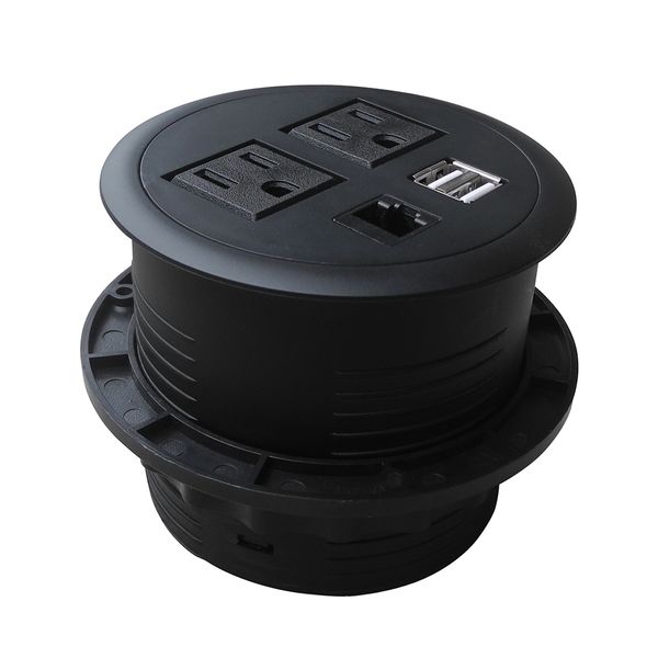 power data hub tap grommet with 2 x ac outlet,2 x usb charger and network for office desktop
power data hub tap grommet with 2 x ac outlet,2 x usb charger and network for office desktop