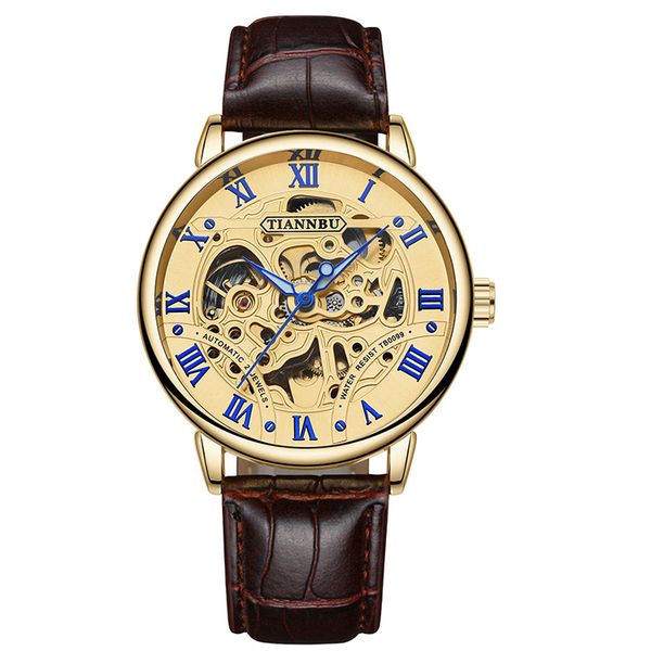 2017 golden watches men sports skeleton wristwatches automatic wind mechanical watches steel strap relogio masculino, Slivery;brown
2017 golden watches men sports skeleton wristwatches automatic wind mechanical watches steel strap relogio masculino, Slivery;brown