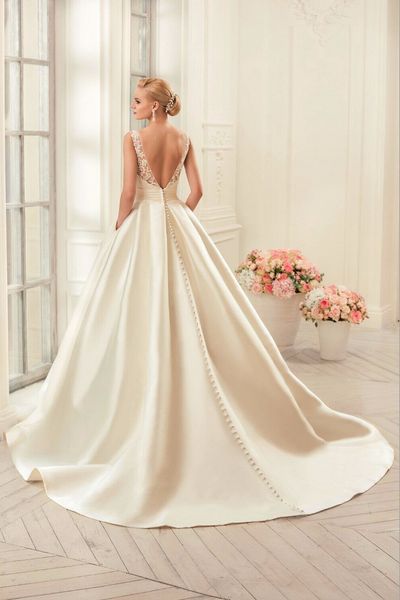 backless satin a line wedding dresses 2019 white ivory champagne sweep train bridal gown robe de mariage
backless satin a line wedding dresses 2019 white ivory champagne sweep train bridal gown robe de mariage