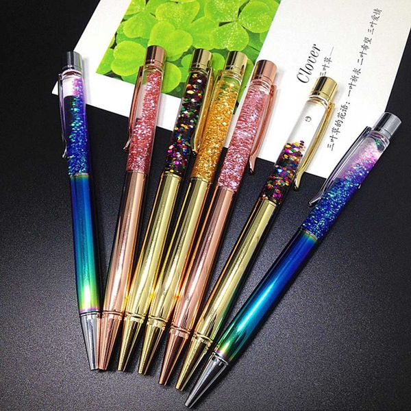 creatively 1.0mm ballpoint flow oil crystal gold foil metal copper colorful high-grade gold quicksand pen, Blue;orange
creatively 1.0mm ballpoint flow oil crystal gold foil metal copper colorful high-grade gold quicksand pen, Blue;orange