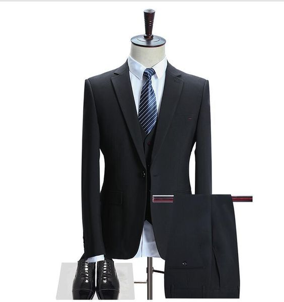 wedding tuxedos european and american high-end boutique men's three-piece (coat pants vest) business formal suit suit fashion slim soli, Black;gray
wedding tuxedos european and american high-end boutique men's three-piece (coat pants vest) business formal suit suit fashion slim soli, Black;gray