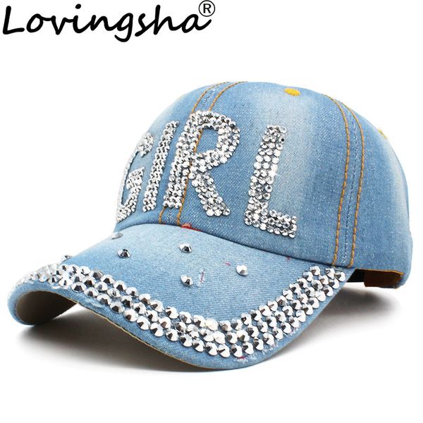 lovingsha summer adjustable girl baseball cap rivet design washed denim women snapback cap lady sun-shading spring hat ad097, Blue;gray
lovingsha summer adjustable girl baseball cap rivet design washed denim women snapback cap lady sun-shading spring hat ad097, Blue;gray