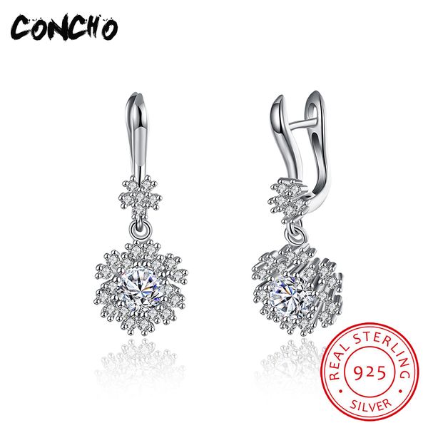 concho jewelry 925 sterling snowflake zircon drop earrings for women wedding anniversary trendy jewelry 2018 women gifts, Golden;silver
concho jewelry 925 sterling snowflake zircon drop earrings for women wedding anniversary trendy jewelry 2018 women gifts, Golden;silver