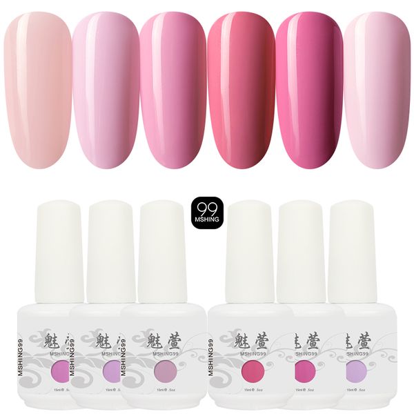 mshing99 15ml 6pcs pink color gel series set of soak off uv led gel nail polish nail art varnish esmalte permanente polishes, Red;pink
mshing99 15ml 6pcs pink color gel series set of soak off uv led gel nail polish nail art varnish esmalte permanente polishes, Red;pink