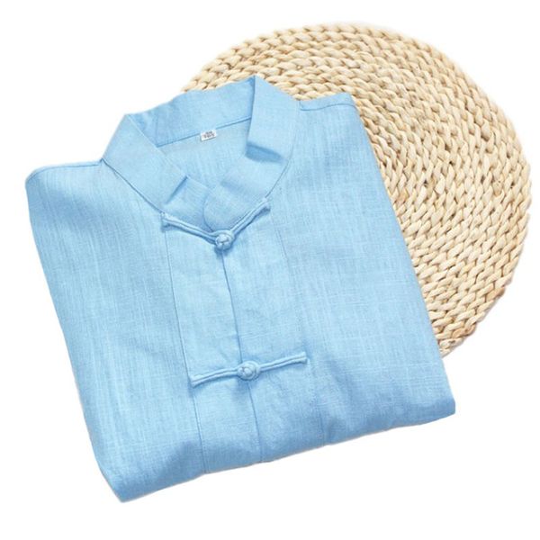 blue short sleeve male chinese vintage style shirt mandarin collar 2017 summer cotton linen clothing s-xxxl, White;black
blue short sleeve male chinese vintage style shirt mandarin collar 2017 summer cotton linen clothing s-xxxl, White;black