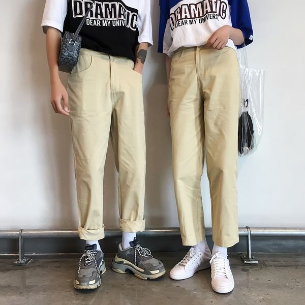 fashion casual men's straight pants all seasons new m-xl cotton solid color loose pants khaki personality youth popular, Black
fashion casual men's straight pants all seasons new m-xl cotton solid color loose pants khaki personality youth popular, Black