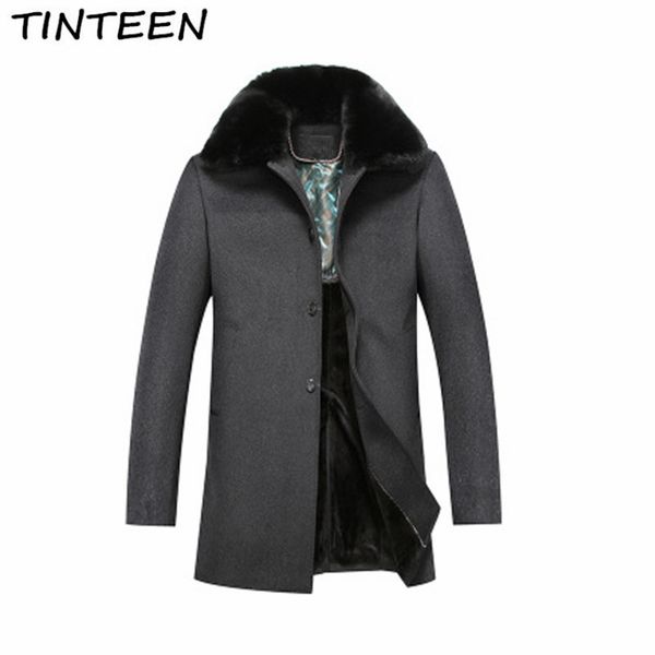 tinteen 2018 autumn and winter men's coat / fashion thick fur collar coat / men's wool middle-aged hxh140, Black
tinteen 2018 autumn and winter men's coat / fashion thick fur collar coat / men's wool middle-aged hxh140, Black