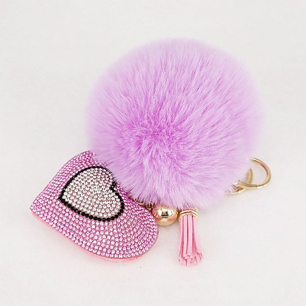 pompom keychains rhinestone heart women's bags key ring handmade accrssories keyrings pendants charming suspension decoration, Silver
pompom keychains rhinestone heart women's bags key ring handmade accrssories keyrings pendants charming suspension decoration, Silver