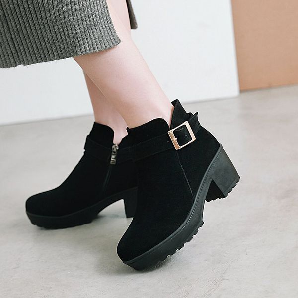 lapolaka 2018 dropship plus size 33-48 chunky heels ankle boots women shoes woman add plush winter boots shoes woman, Black
lapolaka 2018 dropship plus size 33-48 chunky heels ankle boots women shoes woman add plush winter boots shoes woman, Black
