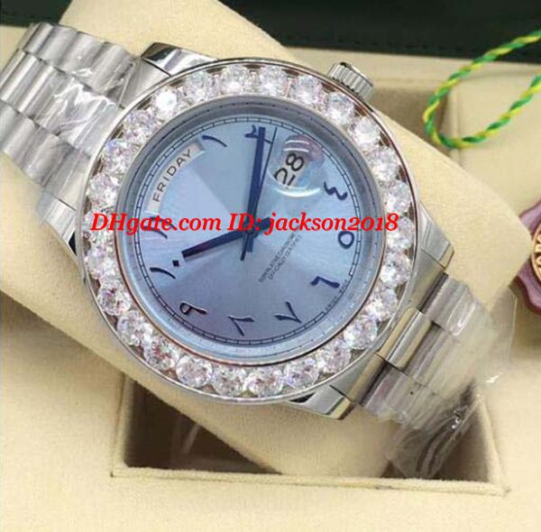 Luxury Watches Bigger Diamond Bezel 228206 Platinum 40mm Ice Blue Arabic Rare Dial Automatic Fashion Men's Watch Wristwatch
Luxury Watches Bigger Diamond Bezel 228206 Platinum 40mm Ice Blue Arabic Rare Dial Automatic Fashion Men's Watch Wristwatch