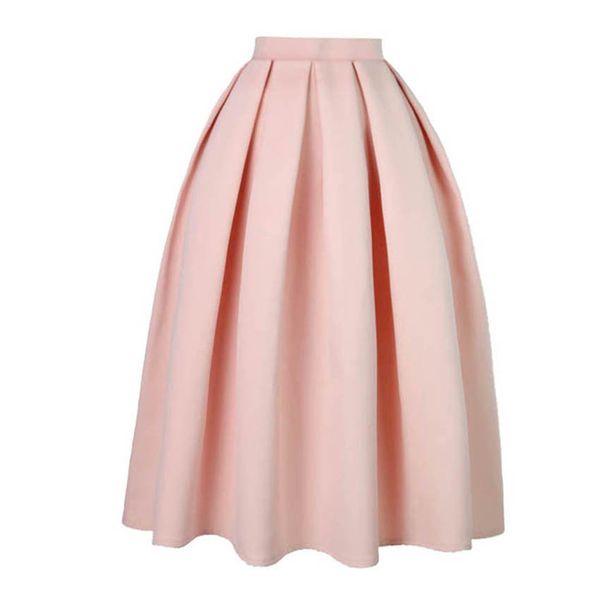 2016 spring new vintage high waist a line polyester red black pink solid maxi pleated skirt women original design
2016 spring new vintage high waist a line polyester red black pink solid maxi pleated skirt women original design