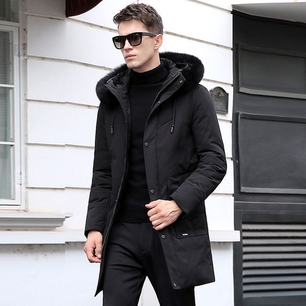 2018 new men's winter jacket solid large real fur collar hooded warm 90% white duck down jacket men snow outwear -30c co134, Black
2018 new men's winter jacket solid large real fur collar hooded warm 90% white duck down jacket men snow outwear -30c co134, Black