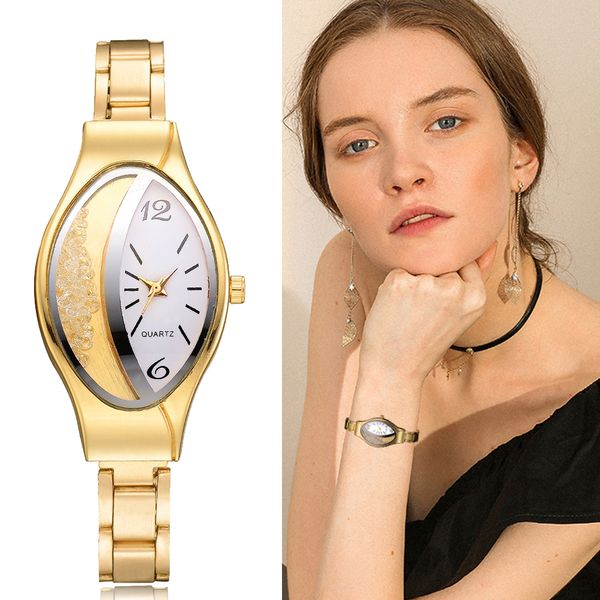 women bracelet watch gold fashion luxury stainless steel wrist watch rhinestone ellipse creative ladies dress quartz, Slivery;brown
women bracelet watch gold fashion luxury stainless steel wrist watch rhinestone ellipse creative ladies dress quartz, Slivery;brown
