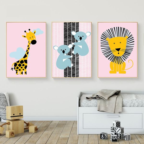 cartoon animal poster giraffe lion canvas print minimalist wall art painting nordic decorative picture children baby living room
cartoon animal poster giraffe lion canvas print minimalist wall art painting nordic decorative picture children baby living room