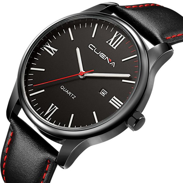 cuena men quartz watch fashion casual watches male clock genuine leather relojes waterproof wristwatches relogio masculino, Slivery;brown
cuena men quartz watch fashion casual watches male clock genuine leather relojes waterproof wristwatches relogio masculino, Slivery;brown