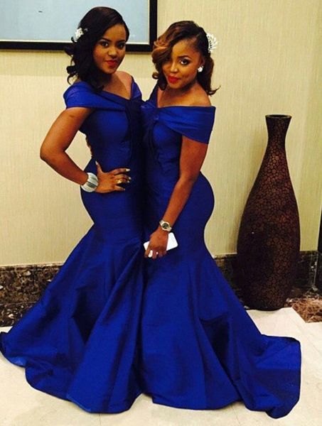 royal blue mermaid country bridesmaids dresses off the shoulder wedding guest dress floor length satin maid of honor gowns, White;pink
royal blue mermaid country bridesmaids dresses off the shoulder wedding guest dress floor length satin maid of honor gowns, White;pink