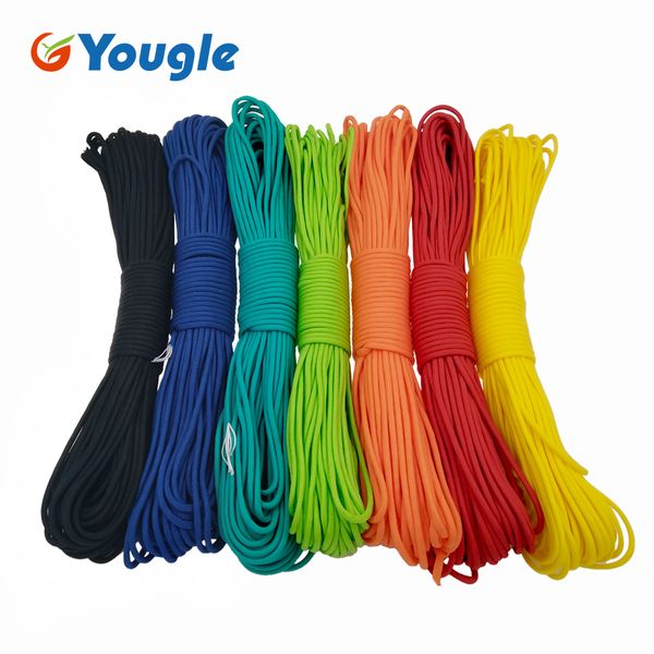 Yougle 50 -100 Feet 550 Paracord Parachute Cord Lanyard Mil Spec Type Iii 7 Strand Core Camping Hiking Emergency Survival Cord