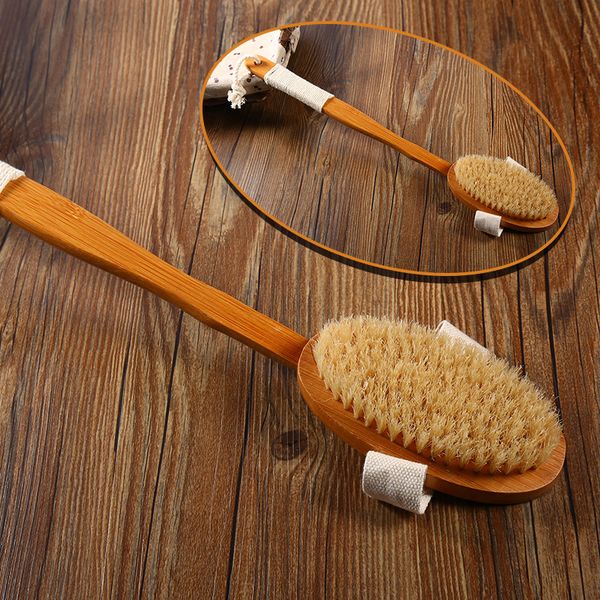 massage brush natural long handle wooden spa brush bath body scrubber massage skin cleaning for back -5
massage brush natural long handle wooden spa brush bath body scrubber massage skin cleaning for back -5