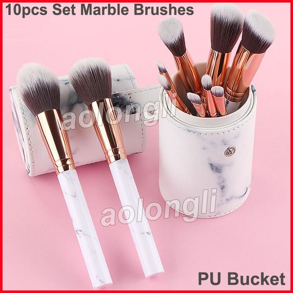 makeup brushes 10pcs set marble brushes + pu bucket professional powder foundation blush makeup brush eyeshadow brush kit
makeup brushes 10pcs set marble brushes + pu bucket professional powder foundation blush makeup brush eyeshadow brush kit